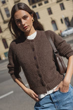 Load image into Gallery viewer, Highlight Chocolate Mohair Blend Cardigan