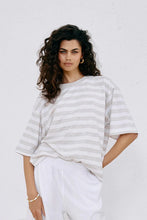 Load image into Gallery viewer, Studio Stripe T Shirt Stone