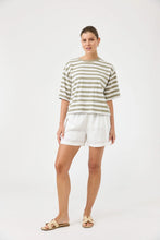 Load image into Gallery viewer, Studio Stripe T Shirt Olive
