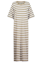 Load image into Gallery viewer, Studio Stripe Tee Shirt Dress Olive