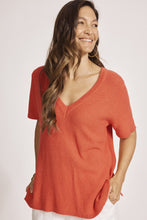 Load image into Gallery viewer, Artemis V Knit Top Coral
