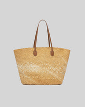 Load image into Gallery viewer, Ava Basket Tote Natural Raffia