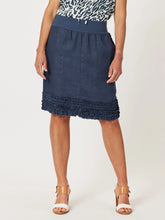 Load image into Gallery viewer, Ruffle Hem Skirt Navy