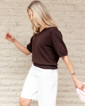 Load image into Gallery viewer, Lilia SSLV Knit Chocolate