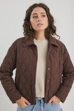 Load image into Gallery viewer, Absolute Chocolate Collared Quilted Jacket