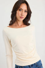 Load image into Gallery viewer, Alley Buttermilk Rib Boat Neck Top