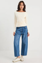 Load image into Gallery viewer, Alley Buttermilk Rib Boat Neck Top