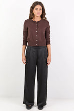 Load image into Gallery viewer, Grandeur Black Satin Elastic Back Wide Leg Pant
