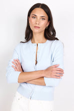 Load image into Gallery viewer, Autograph Ice Blue Fine Gauge Crewneck Cardigan