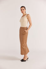 Load image into Gallery viewer, Cynthia Pu Midi Skirt: Camel