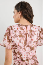 Load image into Gallery viewer, Chariot Blush Chocolate Floral Bias Flared Mai Dress