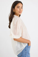 Load image into Gallery viewer, Closure Ivory Sheer High Neck SS Top