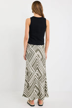 Load image into Gallery viewer, Departure Khaki Print Tie Waist Skirt