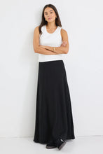 Load image into Gallery viewer, Lagos Black Linen Bias Cut Maxi Skirt
