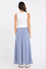 Load image into Gallery viewer, Summit Blue Ginham Tie Waist Bias Maxi Skirt