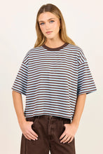 Load image into Gallery viewer, Cohesion Ice Blue Oversized Contrast Binding Boxy SS Tee
