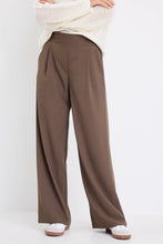 Load image into Gallery viewer, Instinctive Chocolate Twill Wide Leg Pant