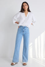 Load image into Gallery viewer, Zoey High Rise Wide Leg Light Blue