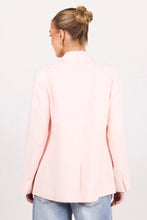 Load image into Gallery viewer, Diploma Soft Pink Linen Two Button Vent Sleeve Blazer