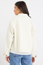 Load image into Gallery viewer, Echo Ecru Patch Pocket Denim Jacket Ecru