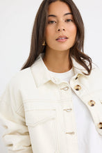 Load image into Gallery viewer, Echo Ecru Patch Pocket Denim Jacket / Ecru