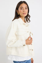 Load image into Gallery viewer, Echo Ecru Patch Pocket Denim Jacket Ecru