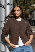 Load image into Gallery viewer, Highlight Chocolate Mohair Blend Cardigan
