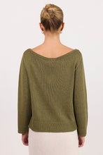 Load image into Gallery viewer, Eventide Khaki Off Shoulder Long Sleeve Jumper