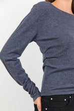 Load image into Gallery viewer, Groove Charcoal Long Sleeve Knit Top