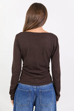 Load image into Gallery viewer, Groove Chocolate Long Sleeve Knit Top