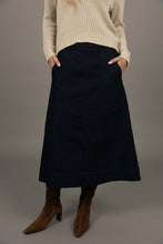Load image into Gallery viewer, Edit Denim Skirt Dark Blue