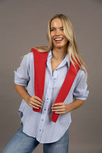 Load image into Gallery viewer, Narla Stripe Shirt Sky Blue