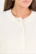 Load image into Gallery viewer, Highlight Ivory Mohair Blend Cardigan