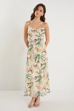 Load image into Gallery viewer, Hologram Palm Breeze Bias Slip Midi Dress