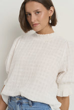 Load image into Gallery viewer, Influential Ivory Textured High Neck Top