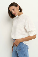 Load image into Gallery viewer, Influential Ivory Textured High Neck Top