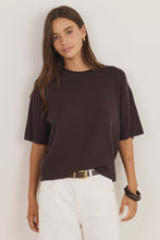 Load image into Gallery viewer, Intrepid Chocolate Relaxed Knit Tee