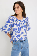 Load image into Gallery viewer, Justify Blue Lotus SS Blouson Sleeve Top