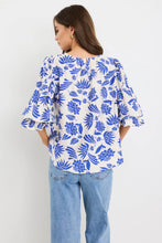 Load image into Gallery viewer, Justify Blue Lotus SS Blouson Sleeve Top