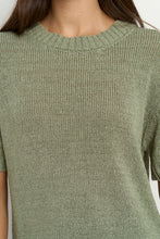 Load image into Gallery viewer, Loveable Sage Tape Yarn Knit Tee