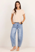 Load image into Gallery viewer, Lunar Stone Crewneck Rib Cuff Detail Tee