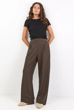 Load image into Gallery viewer, Instinctive Dark Chocolate Wide Leg Elastic Back Pant