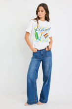 Load image into Gallery viewer, Paradiso Paradise Print Ivory Boxy Tee