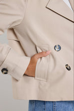 Load image into Gallery viewer, Pathway Taupe Cropped Trench Jacket