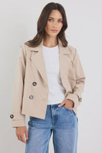 Load image into Gallery viewer, Pathway Taupe Cropped Trench Jacket