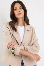 Load image into Gallery viewer, Pathway Taupe Cropped Trench Jacket
