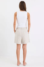 Load image into Gallery viewer, Literal Natural Linen Pleat Front Shorts Natural