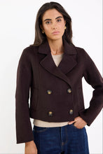 Load image into Gallery viewer, Reverie Chocolate Melton DB Peacoat