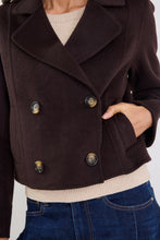 Load image into Gallery viewer, Reverie Chocolate Melton DB Peacoat