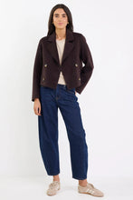 Load image into Gallery viewer, Reverie Chocolate Melton DB Peacoat